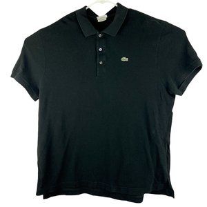 Lacoste Black Short Sleeve Polo Shirt Cotton Mens Size 8 - 3XL See Measurements